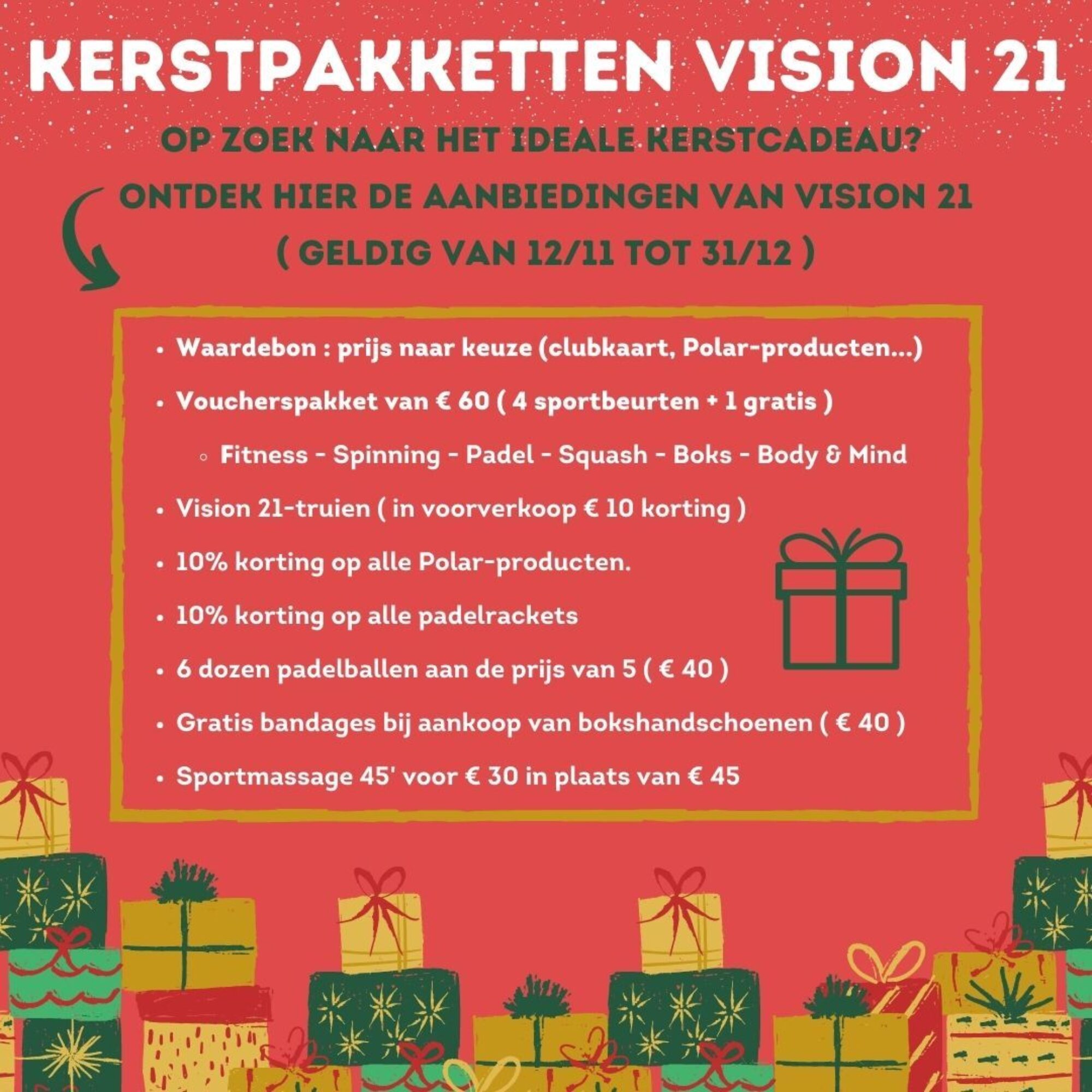 Kerstpakketten vision 21